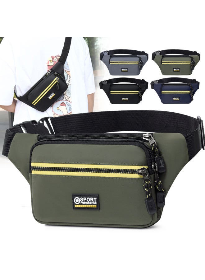 Generic Waist Bag For Men And Women Working Site Mobile Phone Bag Strong And Durable Multi-layer Stall Business Wallet-Color:Dark Blue  - Image 2
