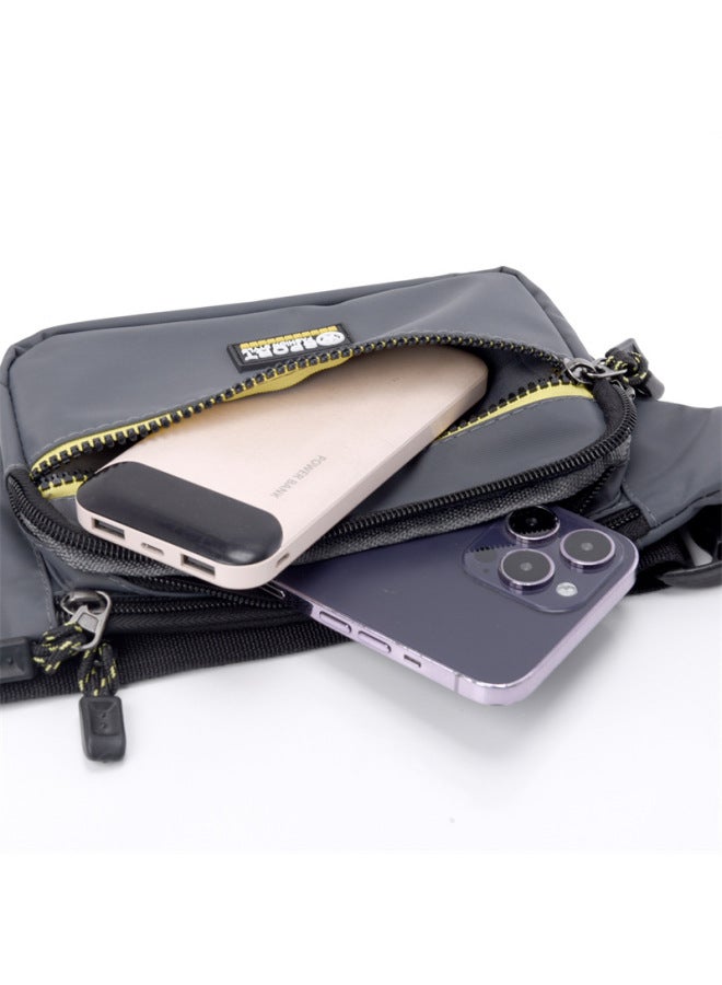 Generic Waist Bag For Men And Women Working Site Mobile Phone Bag Strong And Durable Multi-layer Stall Business Wallet-Color:Dark Blue  - Image 5