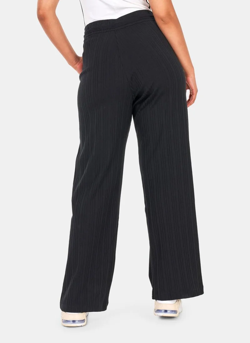 Nike Women's Ribbed Jersey Wide-Leg Pants