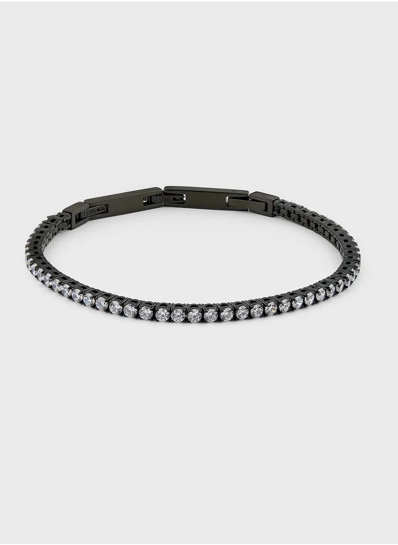 GUESS Casual Logo Buckle Bracelet