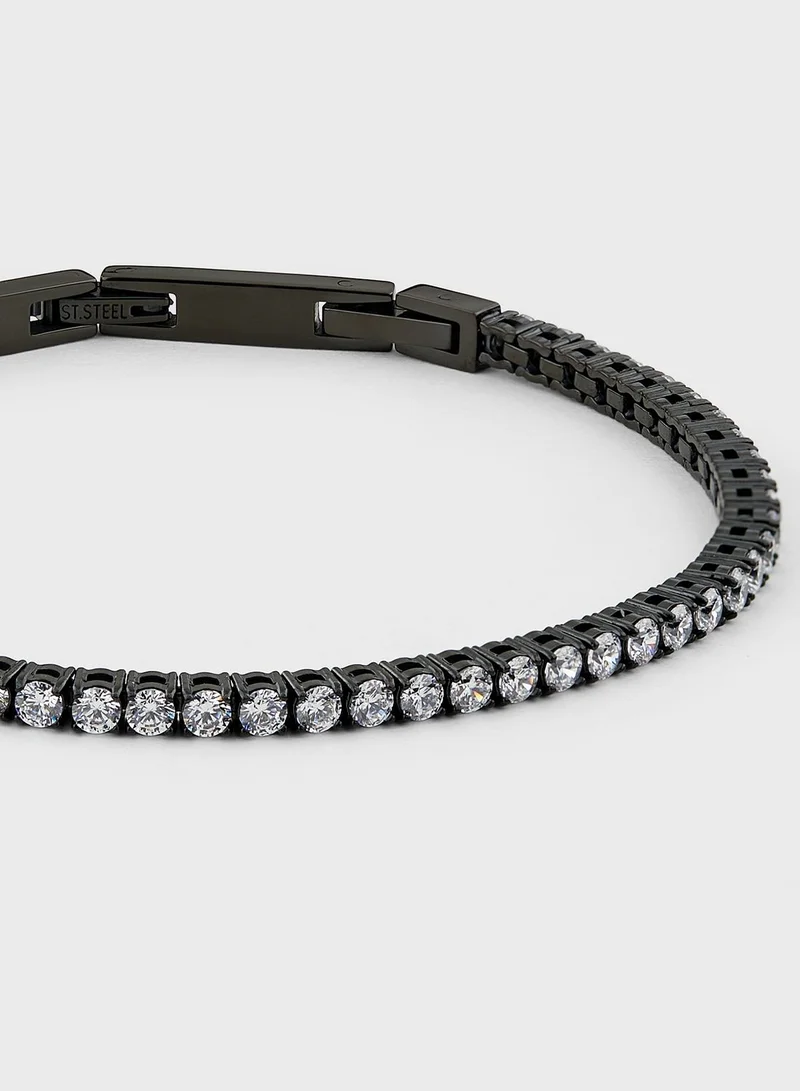 GUESS Casual Logo Buckle Bracelet