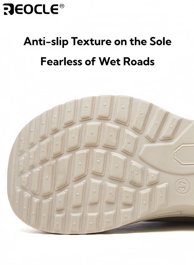 REOCLE Women's Knit Slip-On Shoes with Platform Sole Design and Summer Breathable Feature Fashion Shoes with One-Step Convenience for Casual Wear - Image 4