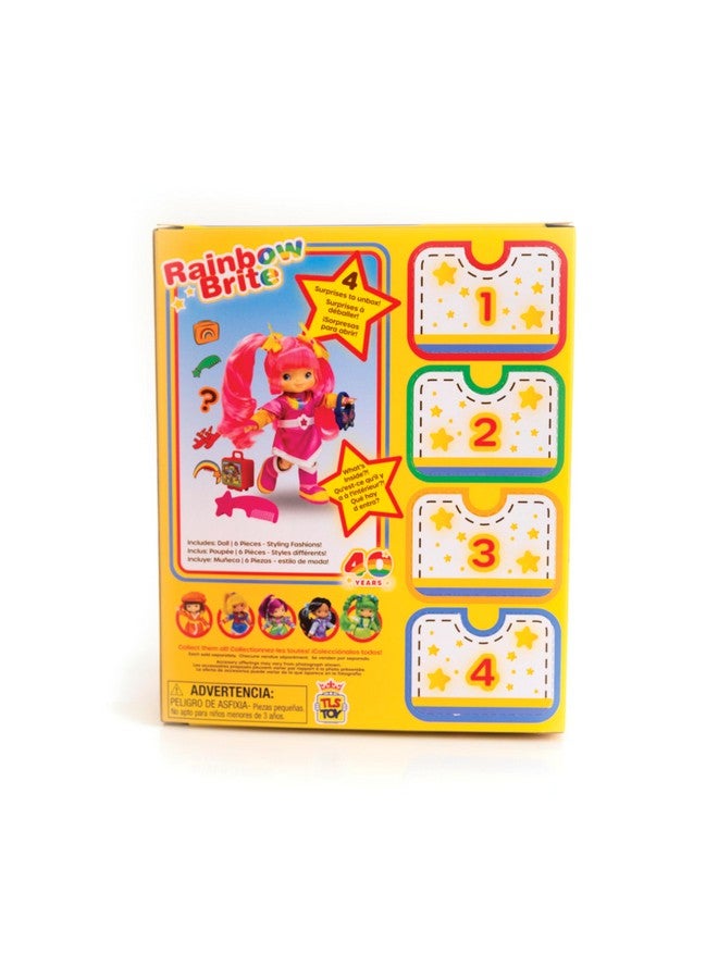 The Loyal Subjects Rainbow Brite 5.5-inch Tickled Pink Poseable Fashion Doll with 4 Surprise Reveal Accessories - Image 3