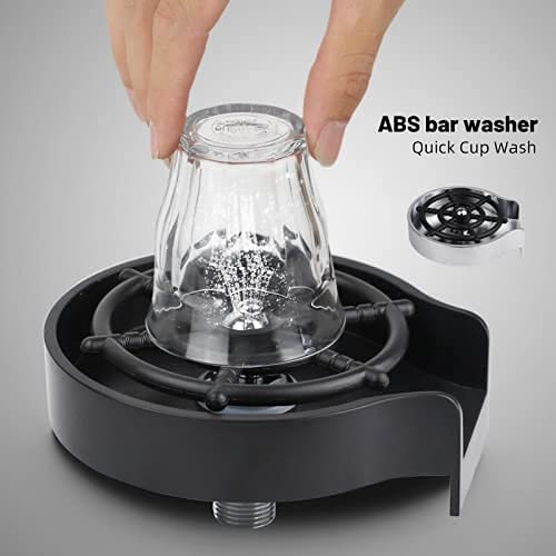 Fossa Glass Rinser Heavy SS Black Washer Cleaner Accessories Quick Rinser for Baby Bottle Rinser Kitchen Sink Automatic Flushing Device - Image 5