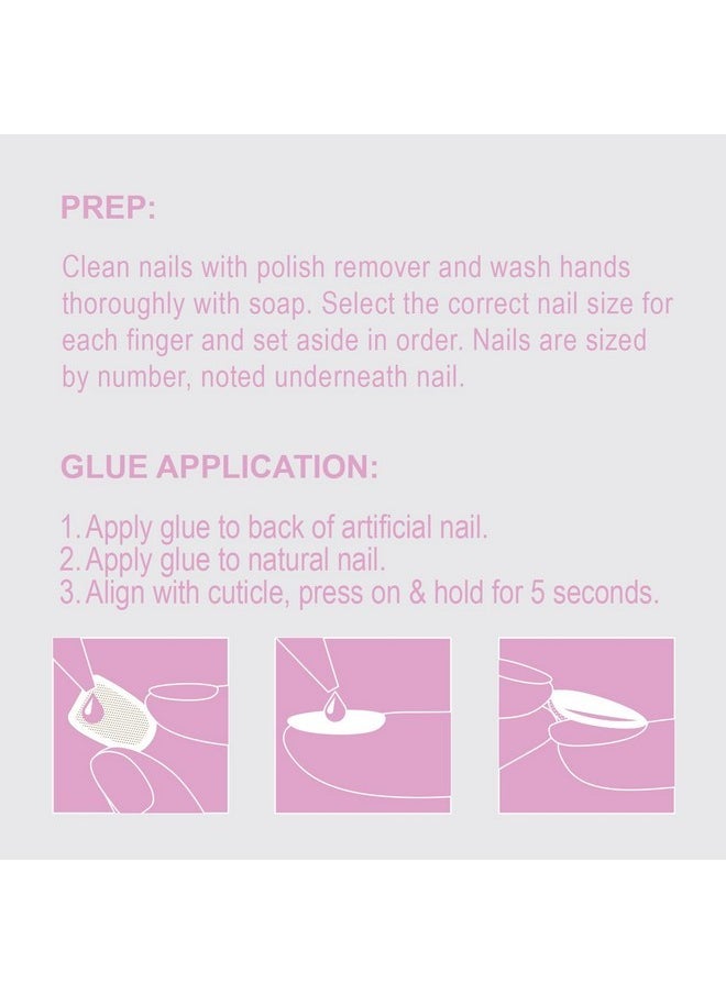Goldfinger False Nails Kit, Jelly Color Ready To Wear Pink Fake Nails, Manicure Stick And Glue Included, Medium Length, Coffin Shape, Long-Lasting Hottest Trend Glue On Nails  - Image 5