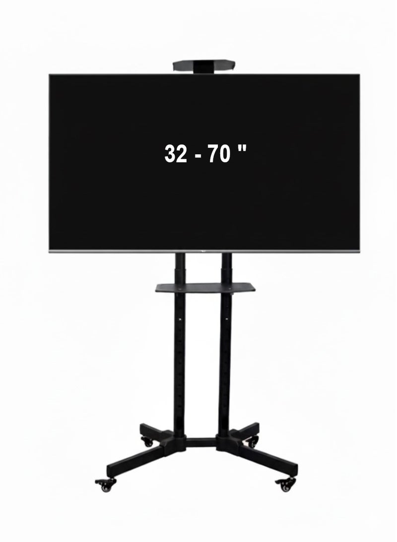 إيه جي دي حامل تلفزيون أرضي متحرك بعجلات قابل للتعديل، من 32 حتى 75 بوصة، للاجتماعات والمؤتمرات والمعارض - Image 1