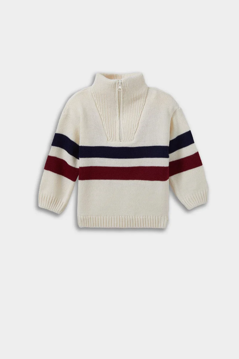 ديفاكتو Baby Boy Regular Fit Striped Pullover
