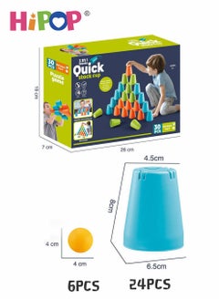 HIPOP 30 Piece Stacking And Nesting Cups Building Set Quick Stack Cups Interactive Game  - Image 5