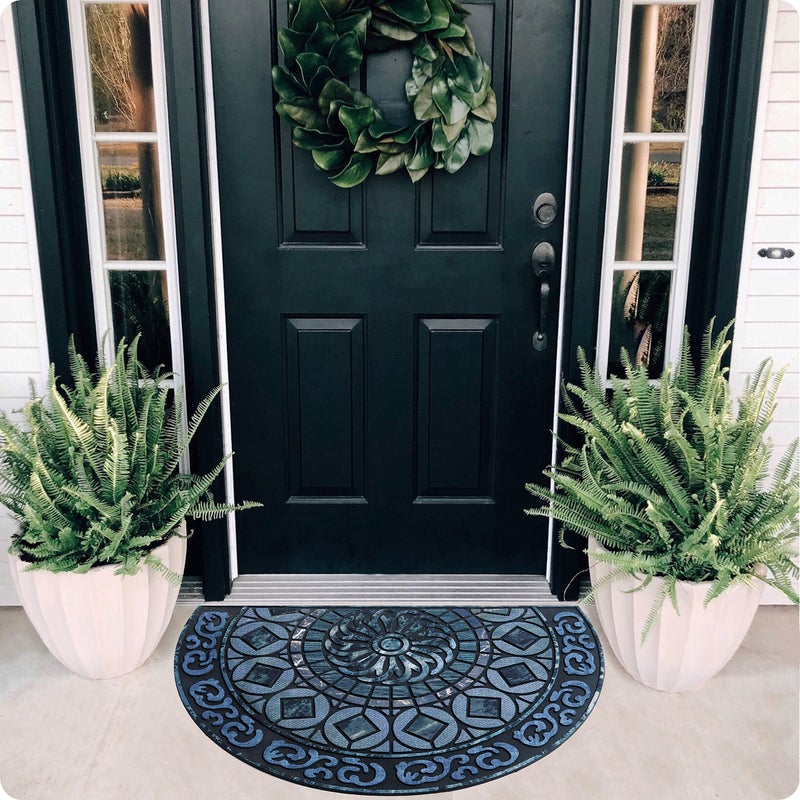 ubdyo Warm Stylish Front Door Mat - Low Pile Front Door Mat Outside Entrance - Muddy Dirt Trapping Welcome Matt Outdoor - Rubber Backing Anti Slip Indoor Doormat Entrance - Large 23" 'x 35" - Image 5