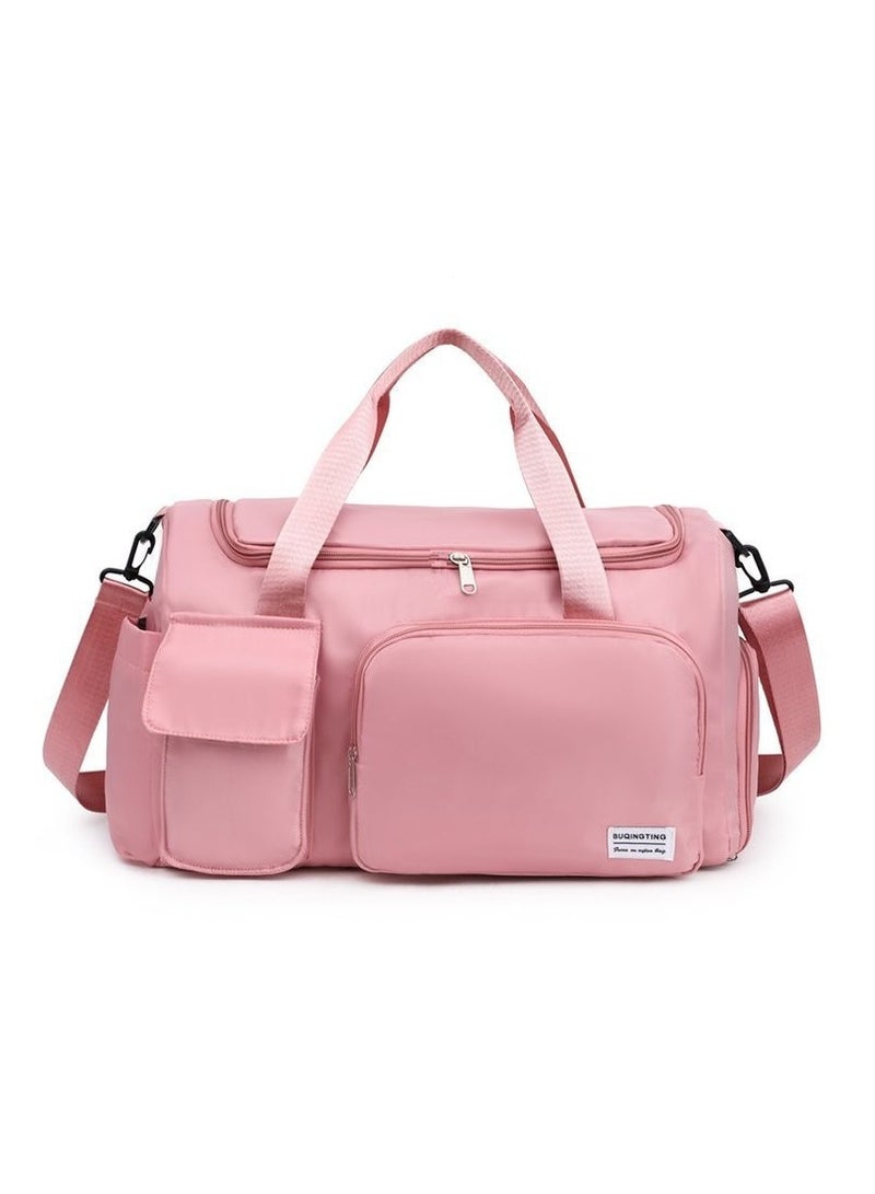 Kurt Adler Travel bagsSports duffel bags, Fitness handbags, Large capacity portable foldable travel lightweight waterproof overnight bags, Weekend sports, Gym, Men's holidays, Women's carrying duffel bags (pink) - Image 1