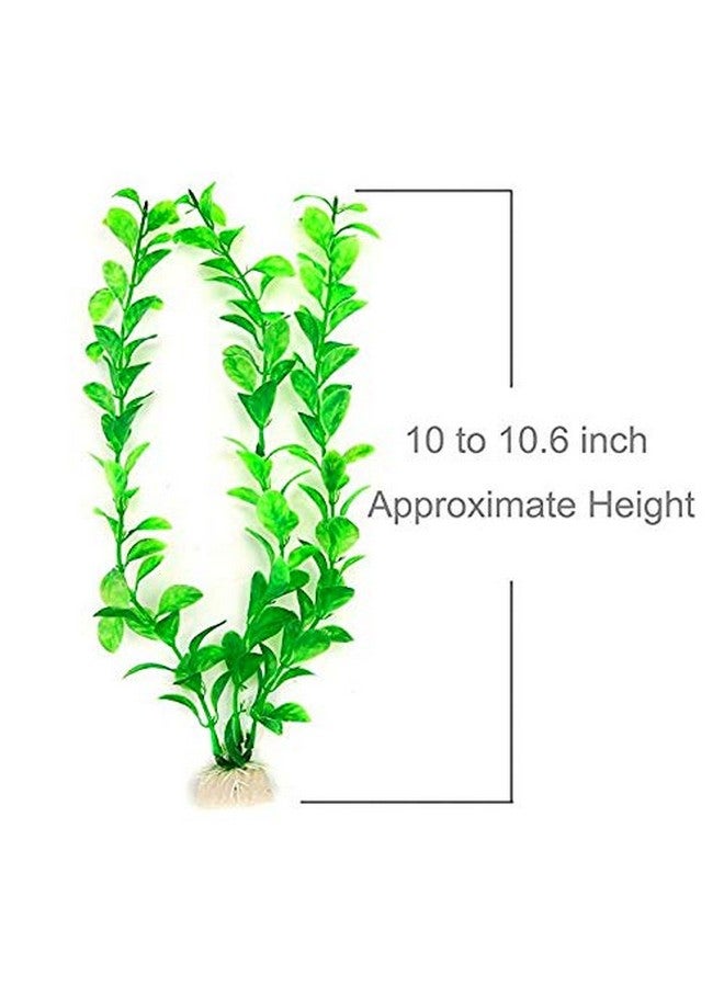 WAFJAMF WAF Aquarium Fish Tank Green Plastic Artificial Plants 10.6 inch High Set of 3Pcs  - Image 2