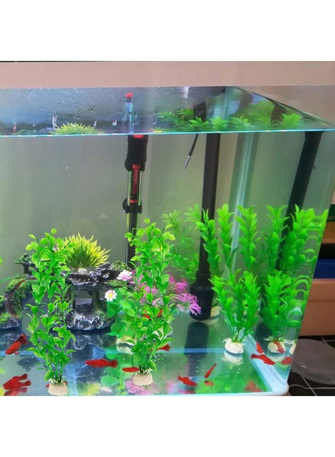 WAFJAMF WAF Aquarium Fish Tank Green Plastic Artificial Plants 10.6 inch High Set of 3Pcs  - Image 3