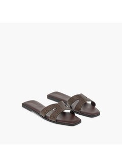 Celeste Women's Monogram Print Slip-On Sandals  - Image 1