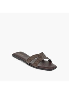Celeste Women's Monogram Print Slip-On Sandals  - Image 2