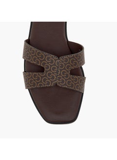 Celeste Women's Monogram Print Slip-On Sandals  - Image 4