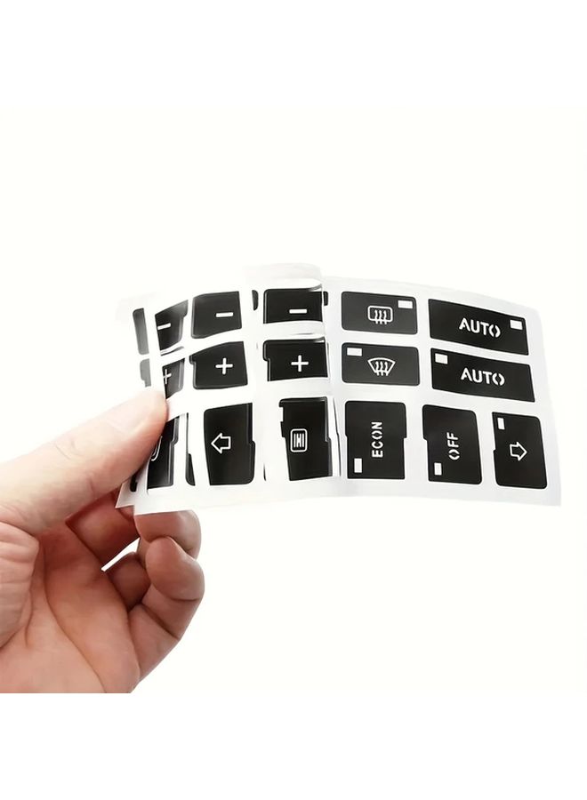 16Pcs AC Button Repair Stickers For Audi A4 B6 B7 2000 2004 Durable Plastic - Image 3