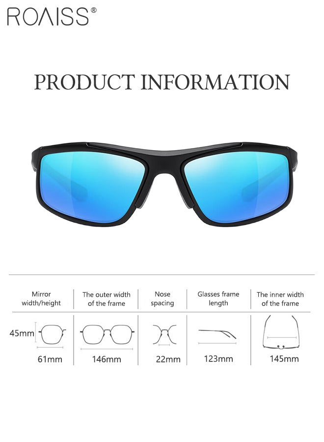 roaiss Polarized Night Driving Glasses for Men and Women, Ultralight Wrap Around Shades, Night Cycling Sunglasses with Replacement Lenses for Driving, Cycling, Fishing, Hiking - Image 3