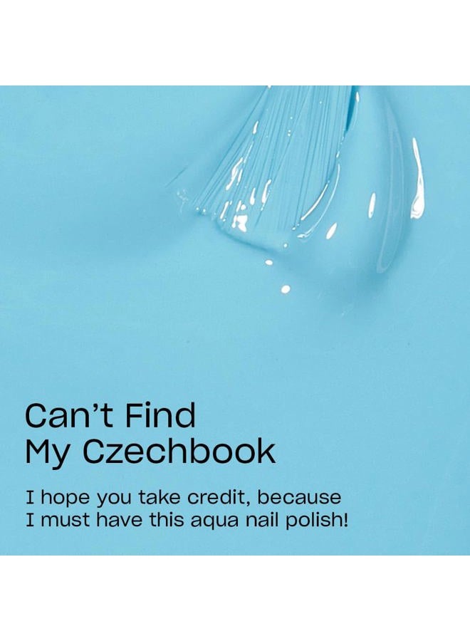 OPI Nail Lacquer Can't Find My Czechbook | Opaque Bright Blue Crème Chip Resistant Nail Polish | Vegan, Fast Drying, Streak Free - Image 3