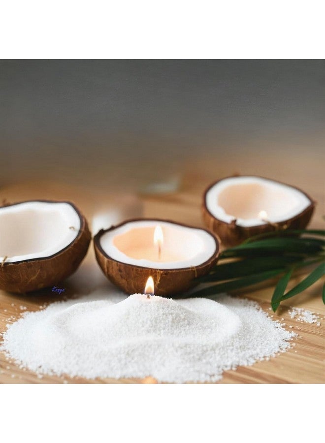 kunya DIY Sand Wax Powder Candle Making Kit, with Natural Coconut Shell Refillable Beaded Pearled Candle All Natural Reusable Candle Self Extinguish Candle for Home Decor (500 GM) - Image 1