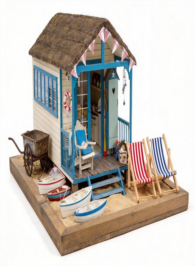 CHAMBERY 1:12 Scale Miniature Beach Chair 2Pcs Dollhouse Outdoor Furniture Accessories - Image 4