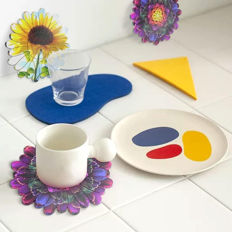Snoogg SNOOGG ™1 Pack 10CM Sun Flower Coaster Silicone Moulds Use for Resin Casting for Event, Resin Art, Wedding,Valentine,Anniversary Gift  - Image 3