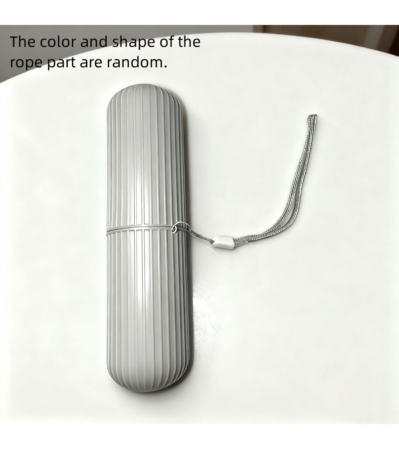 Grey Travel Toiletries Cup Set Portable Mouthwash Storage Box Electric Toothbrush Case Dual Use - Image 2
