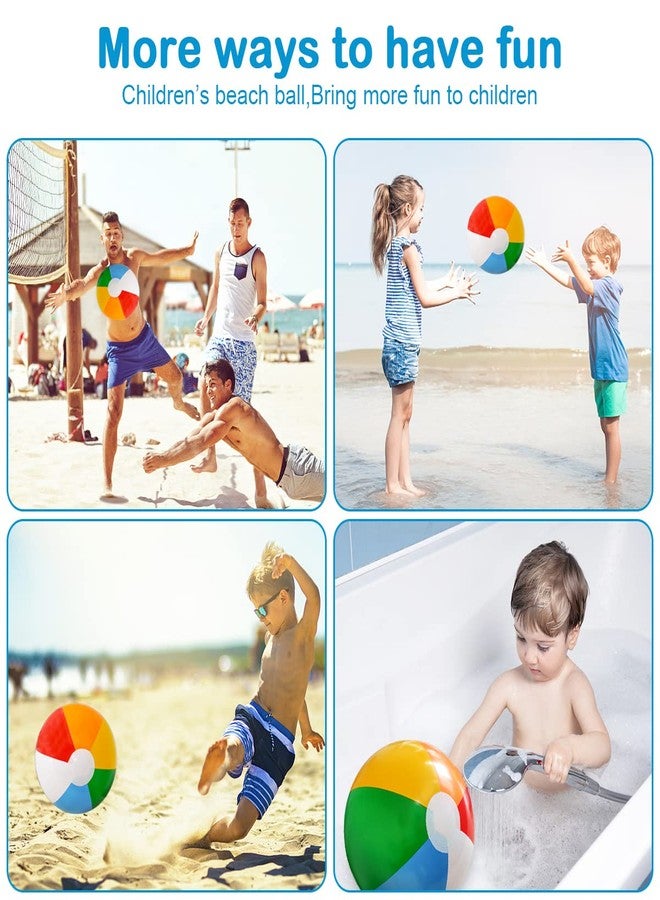 Lamnhin 12'' Beach Ball for Kids: 14 Pack Beach Balls Bulk Inflatable Pool - Beach Balls Bulk Hawaiian Tropical Theme Party Decorations Favors Supplies - Image 5