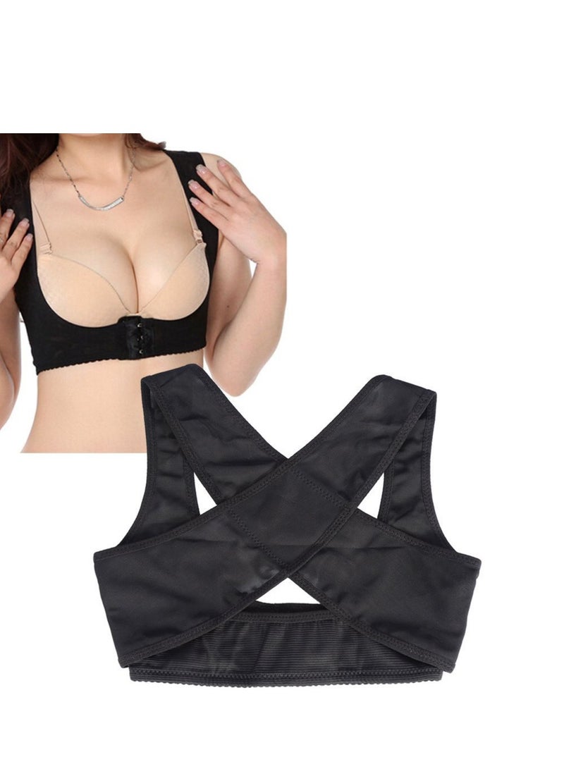 SYOSI SYOSI Women Adjustable Push Up Support Straightener Posture Correction Bra for Women Bust Lift Bra Chest Support Belt Posture Corrector Back Brace L - Image 1