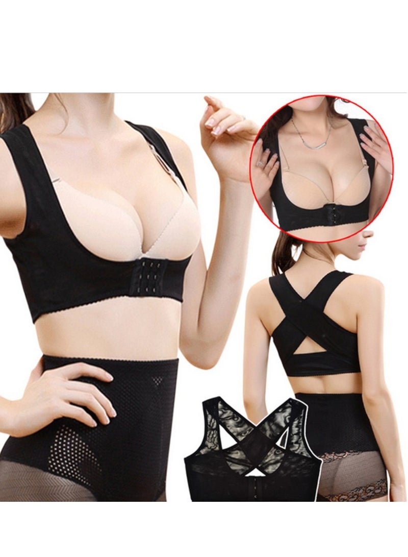 SYOSI SYOSI Women Adjustable Push Up Support Straightener Posture Correction Bra for Women Bust Lift Bra Chest Support Belt Posture Corrector Back Brace L - Image 5