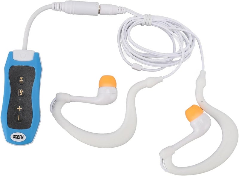Plyisty Waterproof MP3 Player, 8GB USB2.0 Rechargeable Music Player, IPX8 Waterproof Earphone for Swimming Diving Running, Suitable for Outdoor Sports (8GB) - Image 1