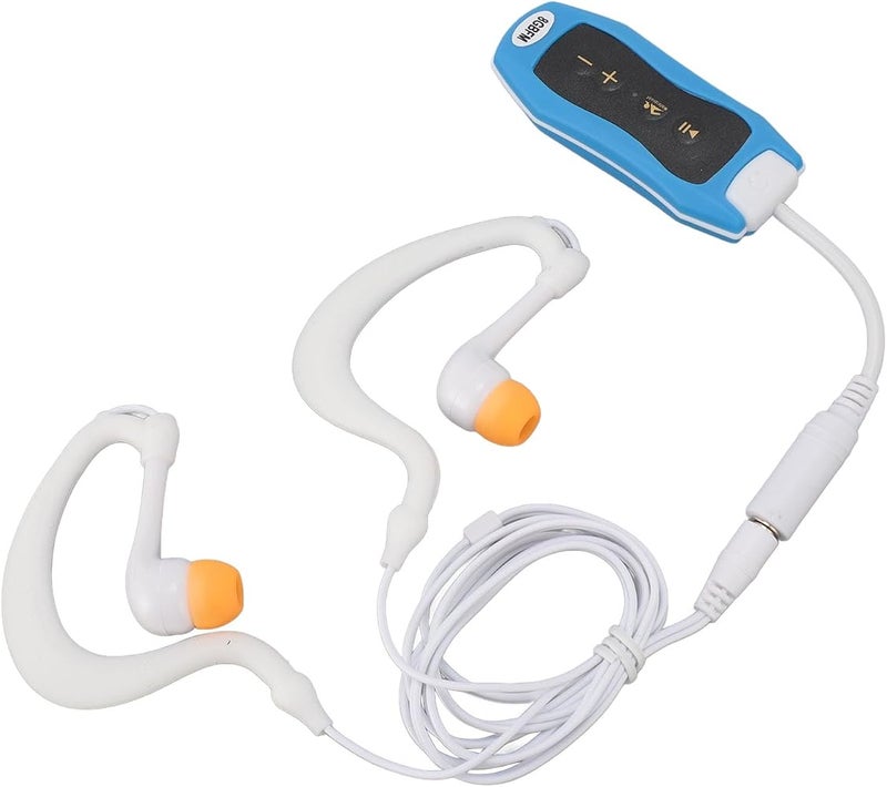 Plyisty Waterproof MP3 Player, 8GB USB2.0 Rechargeable Music Player, IPX8 Waterproof Earphone for Swimming Diving Running, Suitable for Outdoor Sports (8GB) - Image 2