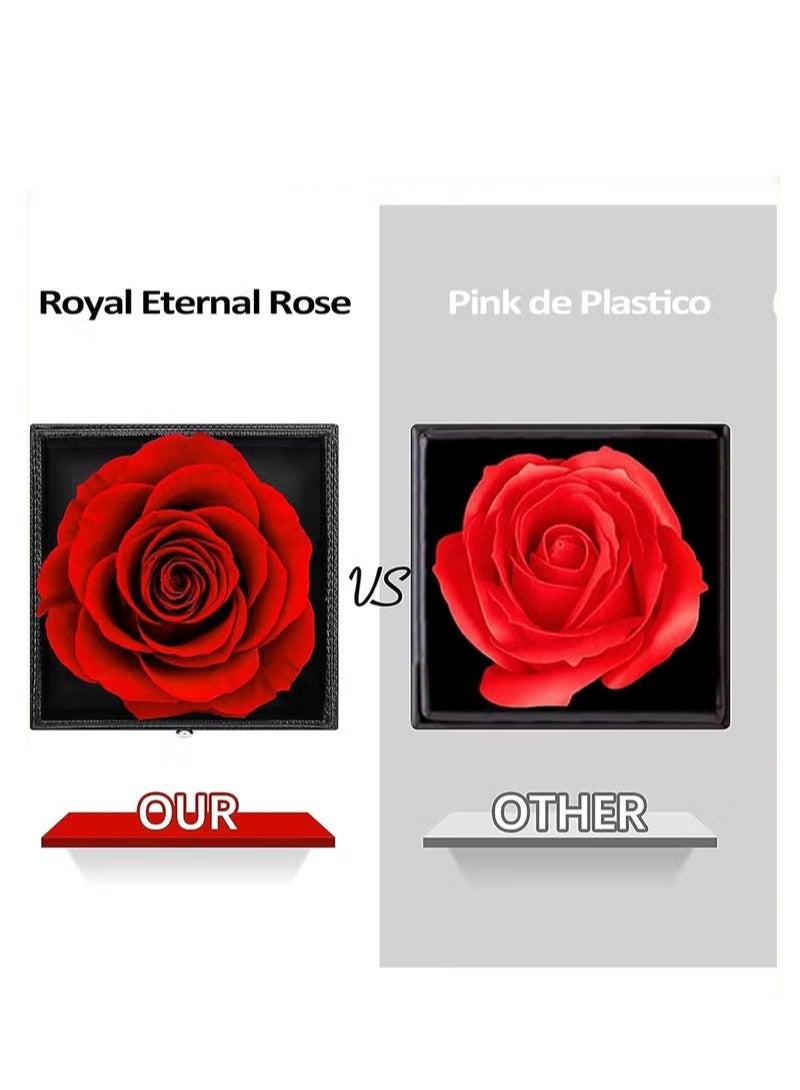 Unewshi 8 Long Lasting Preserved Roses with Necklace -in Jewelry Box for Mom Girlfriend Wife On Valentines Day Mothers Day Birthday Anniversary Romantic Gifts, Creative Gift Box,Romantic Gifts for Her  - Image 2