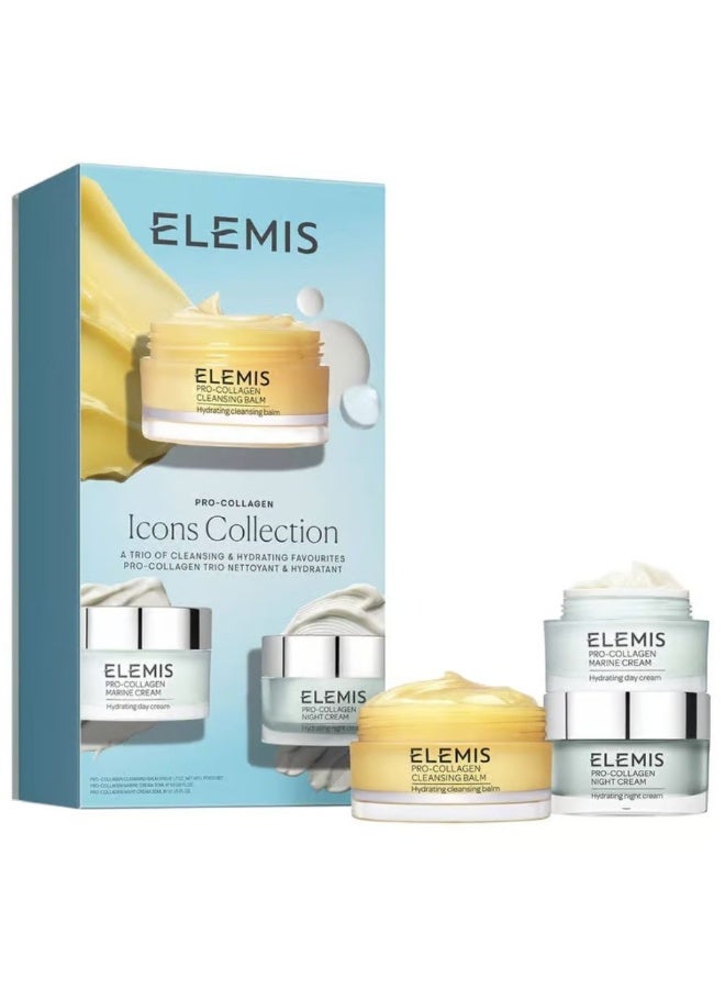 Elemis  Pro-Collagen Cleansing Balm 50g + Marine Cream 30mL + Night Cream 30mL - Image 1