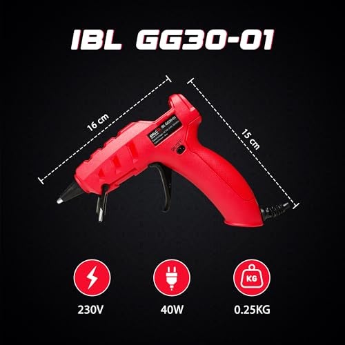 IBELL TOOLS IBELL Glue Gun Gg30-01, 40W, Corded Electric Melt Stick Dia 7Mm, High Temp Heavy Duty Hot Melt Gun Kit With Glue Sticks - Image 4