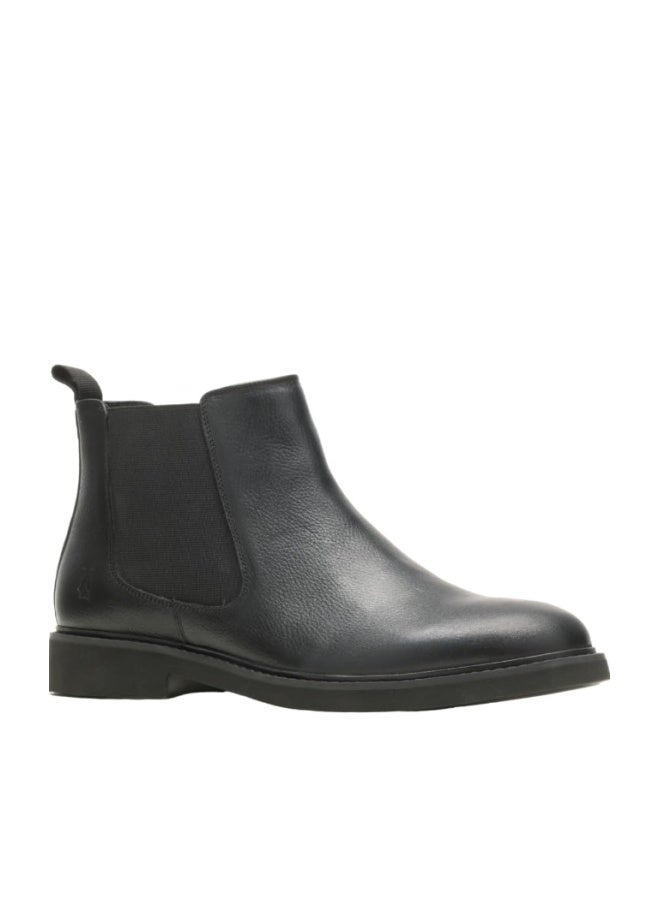 Hush Puppies أحذية هاش بايبيز جلدية سوداء عالية الكاحل - Image 1