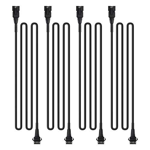 DITRIO 4pcs 4Feet Extension Cords for Underglow RGB LED Light Strip Kits with 4Pin Fast Locking Connectors on Motorcycles Trikes Trailers Golf Carts EXT4FT - Image 1