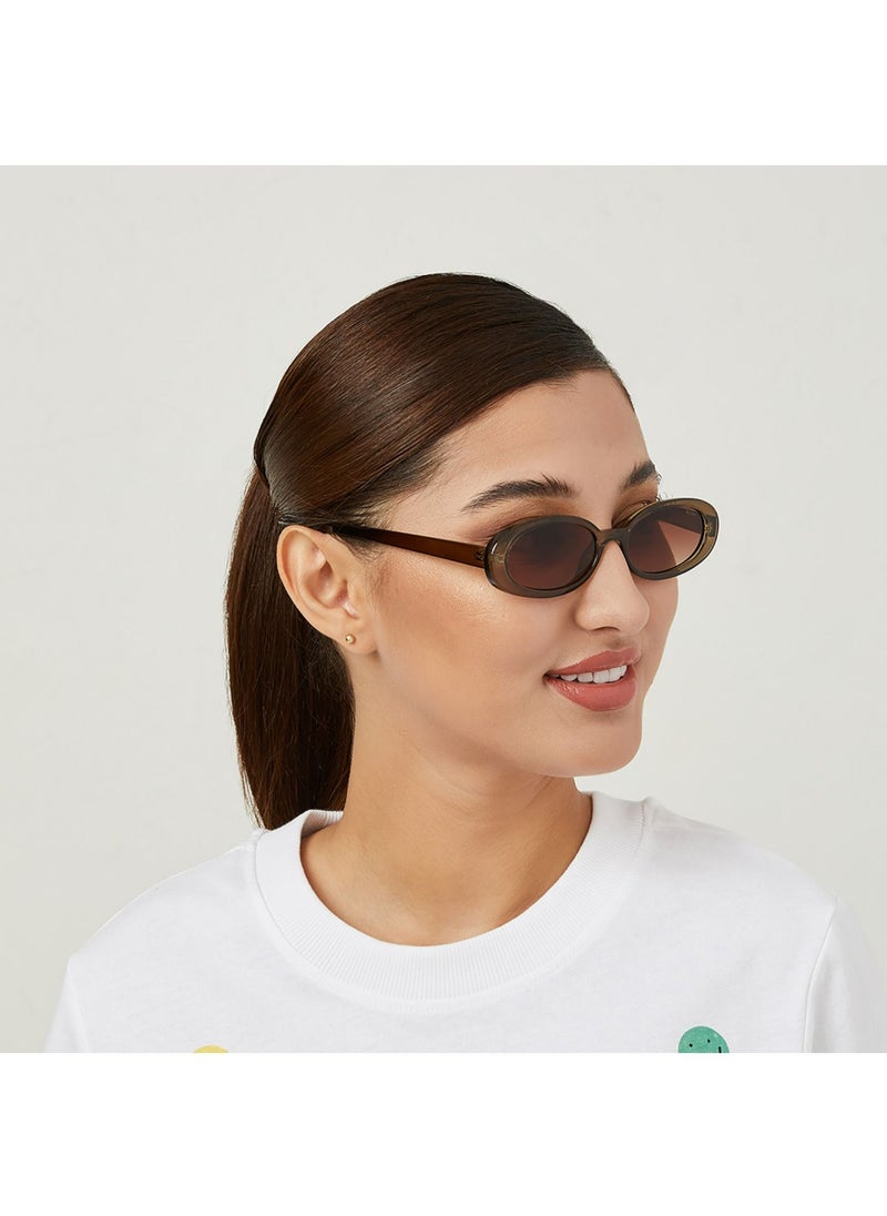 Blackout DREW Women Olive Sunglasses - Frame Material: Thermoplastic Rubber (TR90) - Frame Color: Olive -Lens Color: Brown - Full Rim  - Image 5
