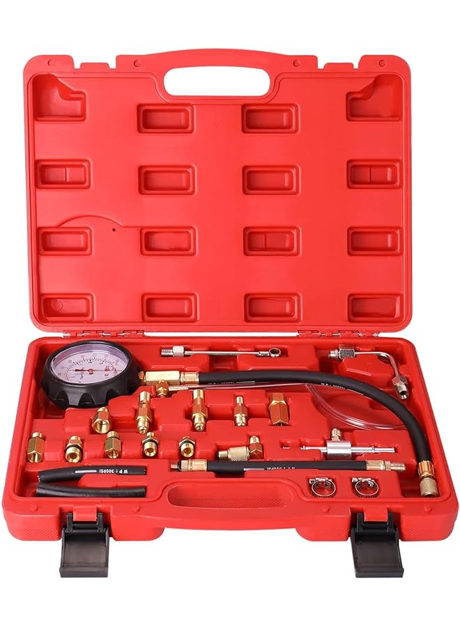Tu-114 0-140 Psi/0-10 Bar Fuel Injection Pressure Meter Pump Tester Compression Pressure Gauge Gasoline Tu114-1014G - Image 1