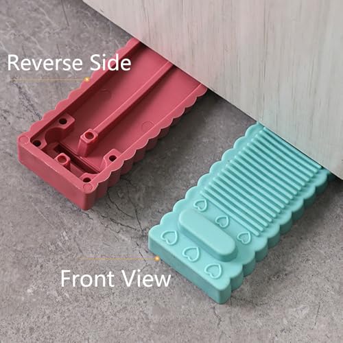 Fapiwen Door Stopper, 3pcs Stackable Non-Slip Door Stopper for Home, Baby Safety Door Wedge Stopper, Door Stop Stoppers Block Wedge Doorstops for Home Office Warehouses Classrooms (Grey) - Image 5