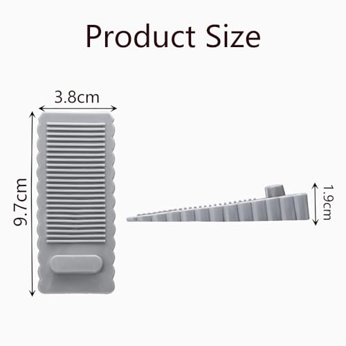 Fapiwen Door Stopper, 3pcs Stackable Non-Slip Door Stopper for Home, Baby Safety Door Wedge Stopper, Door Stop Stoppers Block Wedge Doorstops for Home Office Warehouses Classrooms (Grey) - Image 2