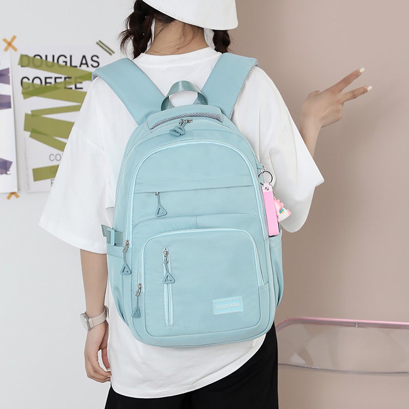 New Large-Capacity Schoolbags For Middle And High School Students, Women'S High-End Nylon Casual Backpacks, Multi-Layered Travel Bags, Trendy - Image 3