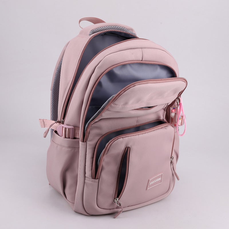 New Large-Capacity Schoolbags For Middle And High School Students, Women'S High-End Nylon Casual Backpacks, Multi-Layered Travel Bags, Trendy - Image 5