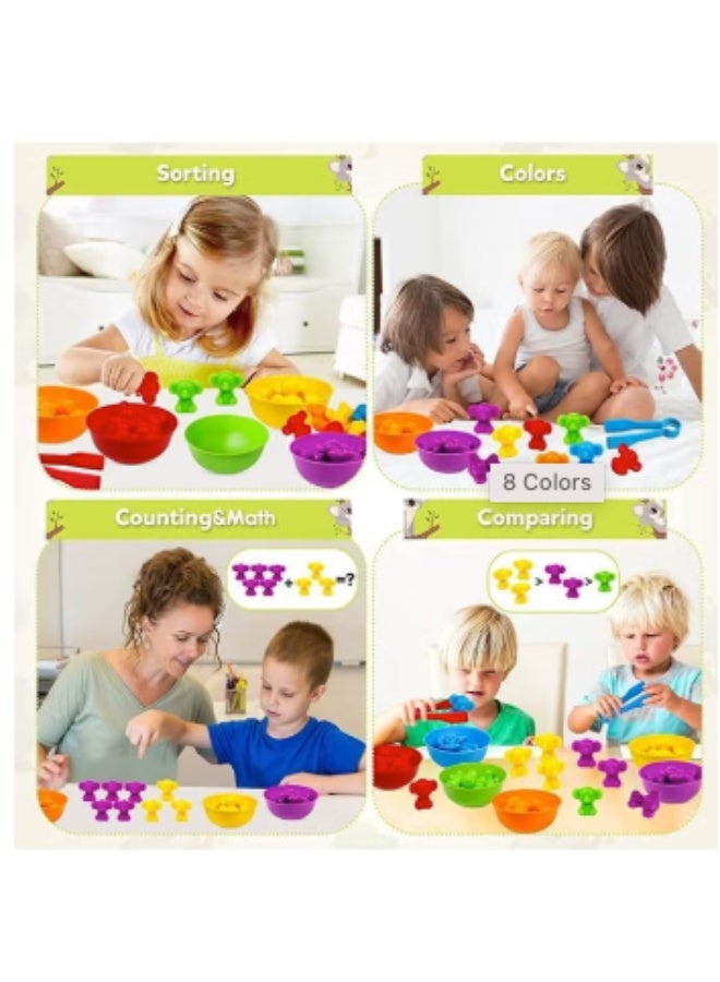 الأطفال العد ألعاب كوالا ، لعبة مطابقة مع فرز الأوعية للتعلم قبل المدرسي تصنيف اللون ومجموعة اللعبة الحسية - Image 3