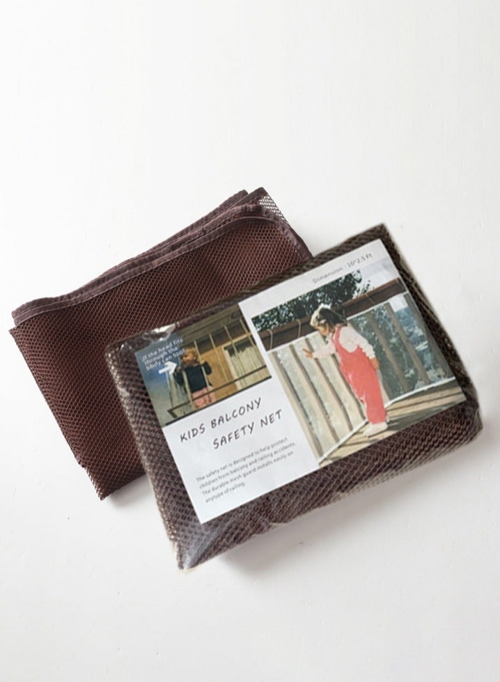 Craftman Banister Guard for Baby - 78cm x 3m, Child Safety Net, Rail Balcony Banister Stair Mesh for Kids, Toys, Pets ,A Set of 2, Brown - Image 5