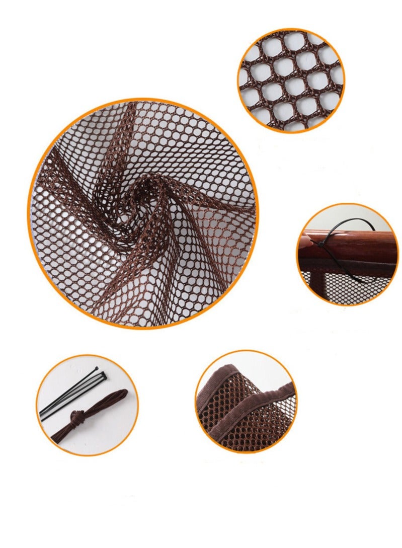 Craftman Banister Guard for Baby - 78cm x 3m, Child Safety Net, Rail Balcony Banister Stair Mesh for Kids, Toys, Pets ,A Set of 2, Brown - Image 4