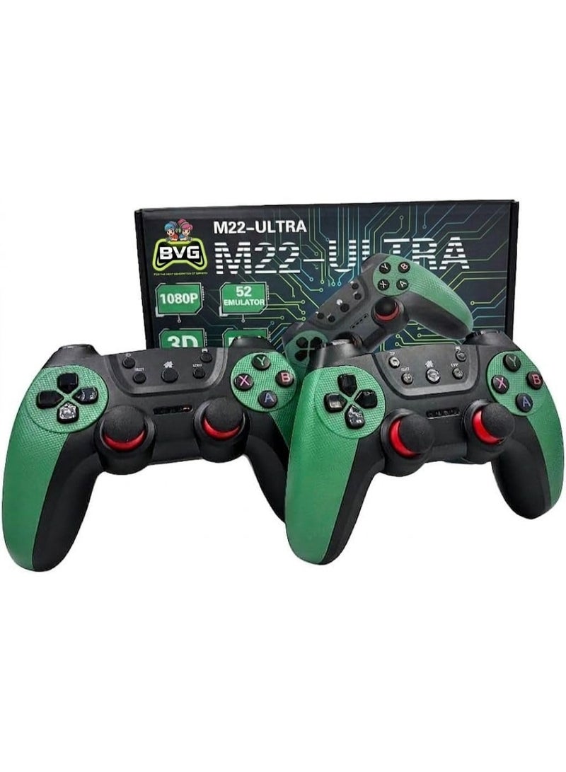 جهاز ألعاب ريترو DROYALCREATIONS M22 Ultra مع وحدة تحكم لاسلكية، 30,000+ لعبة و 52 محاكي، نظام فيديو تلفزيوني HDMI - إصدار خاص - Image 1