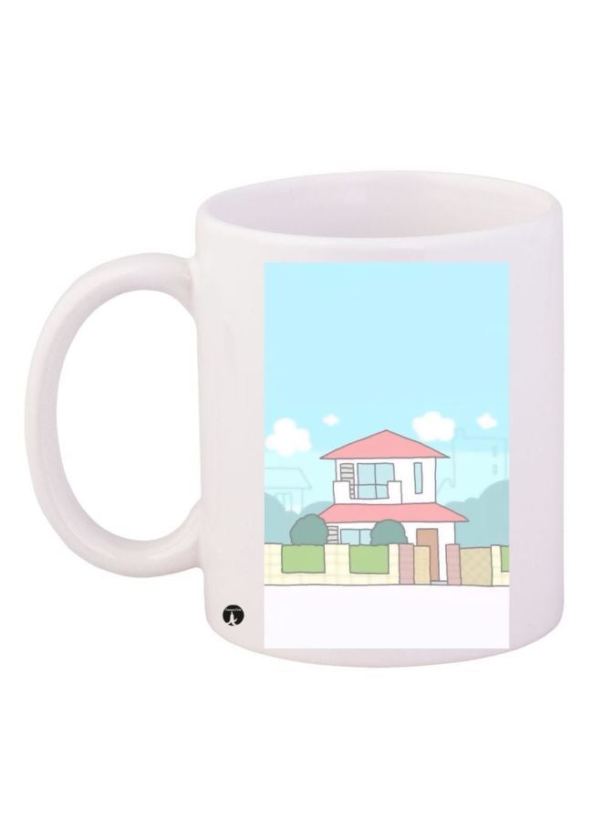 RYN Shinchan Home Printed Coffee Mug White/Blue/Red 11ounce