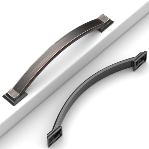 Coinkoly 10 Pack Oil Rubbed Bronze Cabinet Pulls 5128mm Hole CentersHardware for CabinetsKitchen Cabinet HandlesArch Cabinet Handles for Bathroom Dresser Drawer Handles - Image 1