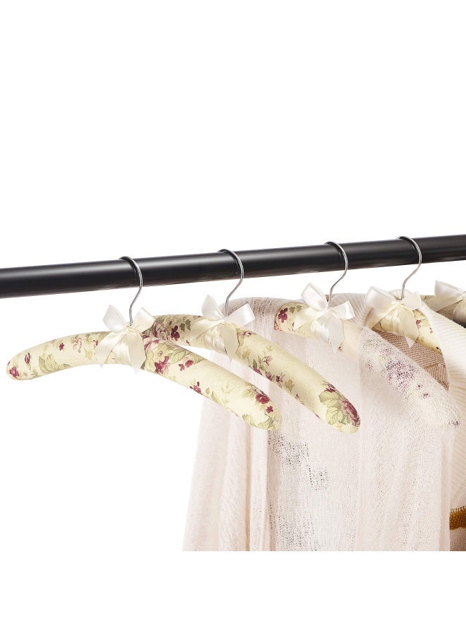 GLCON Padded Clothes Hangers for Sweaters  Women Padded Coat Hangers Foam Hanger Non Slip Satin Canvas Covers for Adults Wedding Bridesmaid Pack of 10 - Image 4