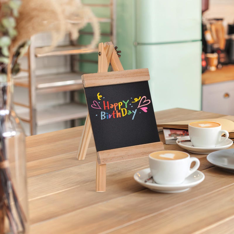 Wooden Tabletop Chalkboard Sign 12x23cm With Easel For Home Cafe Restaurant Decor - Image 5